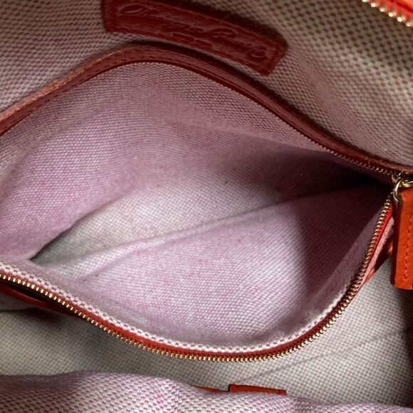 Dooney & Bourke Red Dillen Leather Satchel Handbag Shoulder Bag - Picture 12 of 14